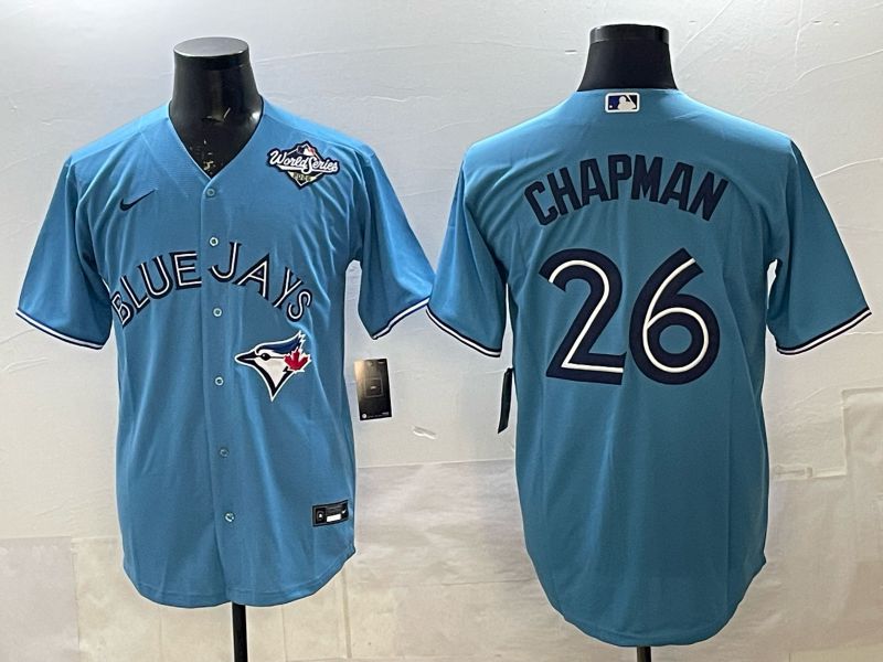Men 2025 Toronto Blue Jays #26 Chapman Light blue Game Nike MLB Jersey style 043->toronto blue jays->MLB Jersey